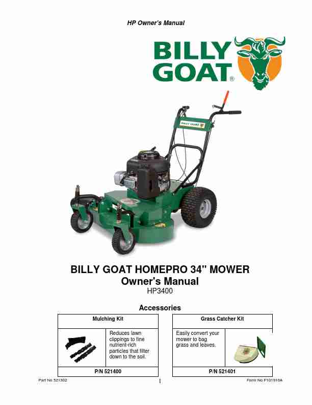 Billy Goat Lawn Mower HP3400-page_pdf